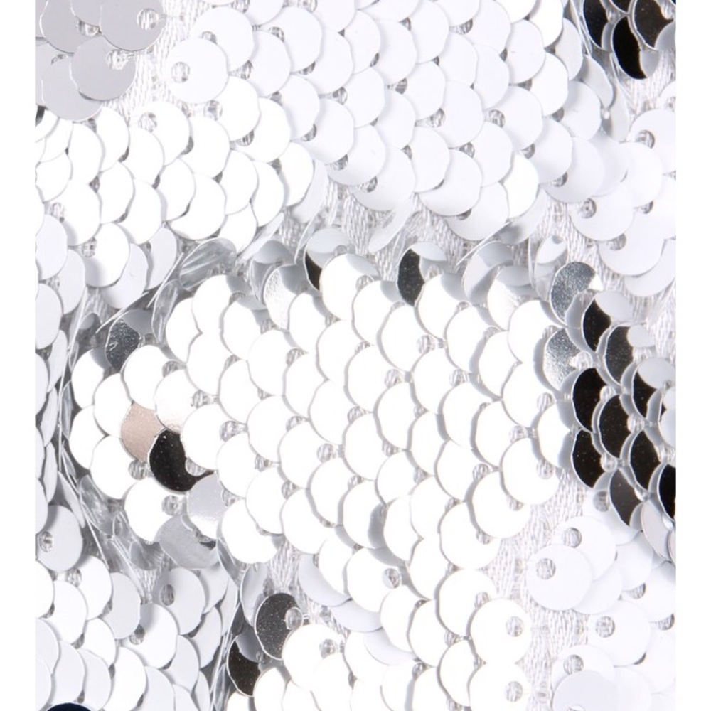 METALLIC SEQUINS BASEBALL CAP - WHITE SILVER - Picture 3 of 6